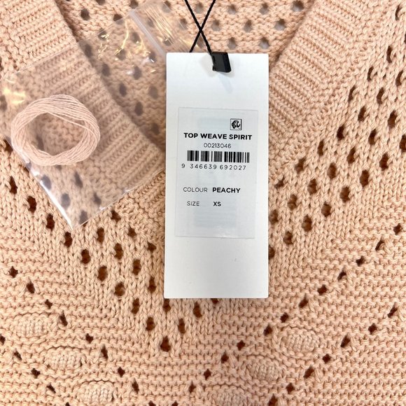 City Chic Weave Spirit Starling Reine V-Neck Vest Peachy Top - 14W - NEW - Picture 13 of 15